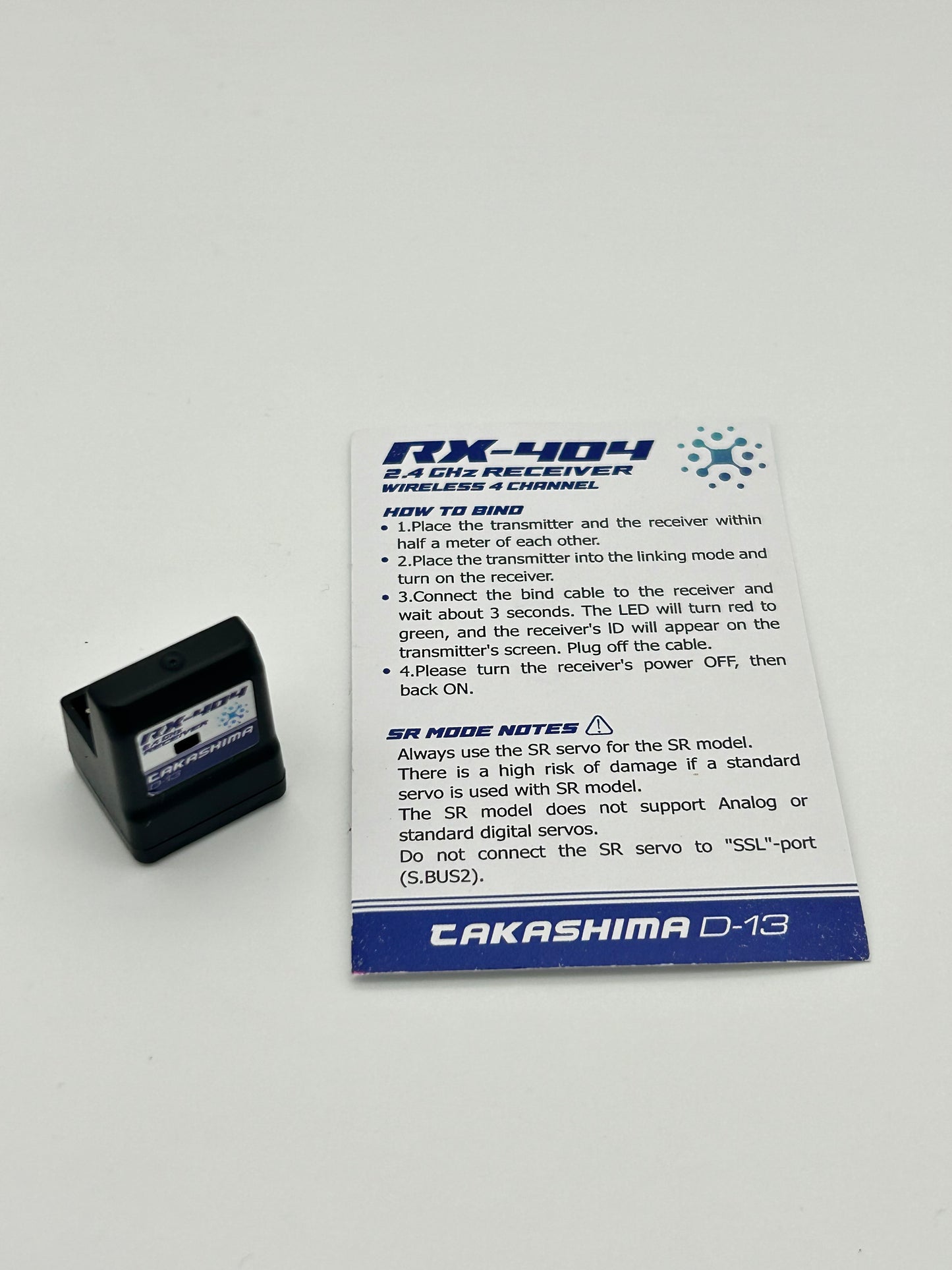 Takashima D-13 F-4G 2.4GHz Receiver - Futaba Compatible 404SBS-E
