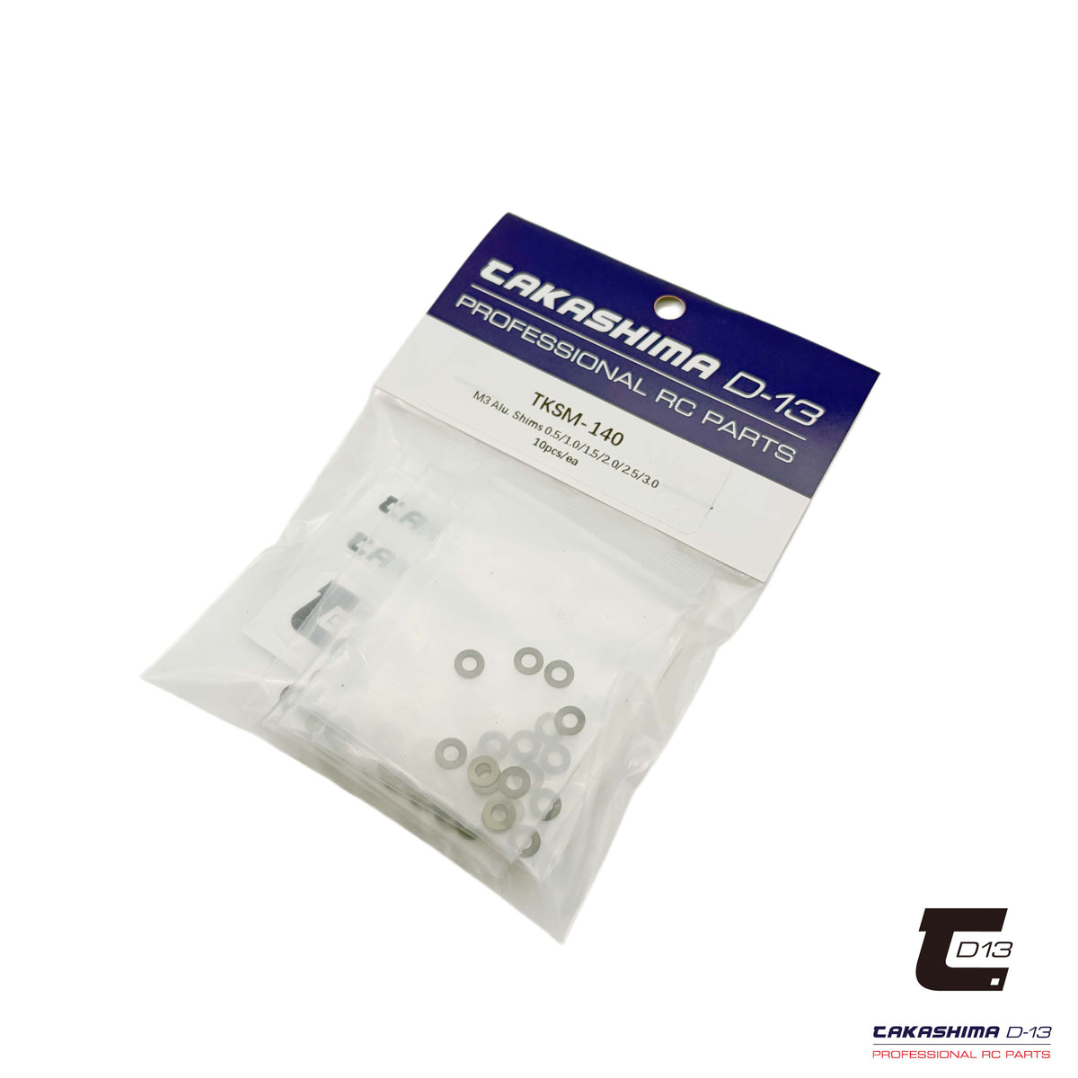 Takashima D-13 M3 Shims (0.5/1.0/1.5/2.0/2.5/3.0) 10pcs/ea Black Color TKSM-140