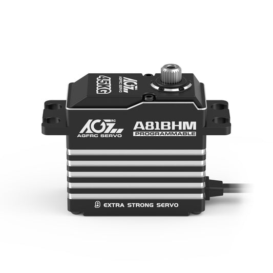 AGFRC Steel Gear 45KG 0.085S Durable Brushless Programmable Servo A81BHM