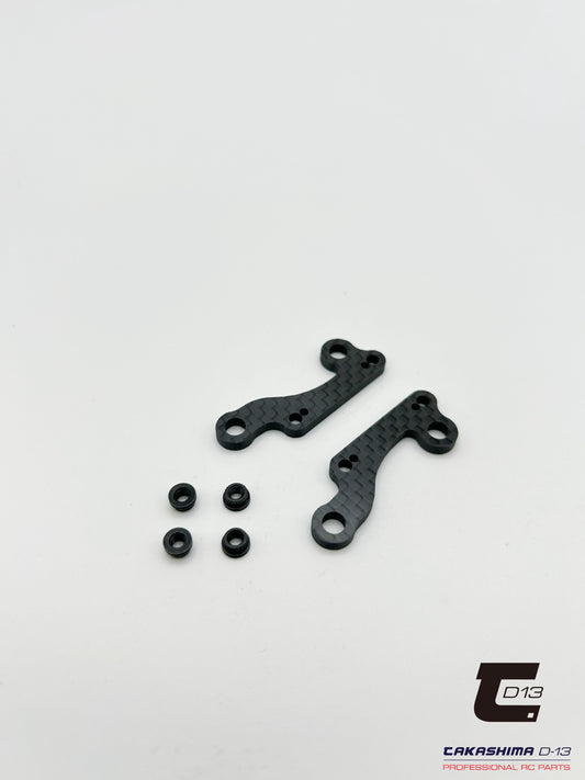 Takashima D-13 Carbon Graphite Front Link Mount (pair) For Schumacher Mi9 TKSM-084