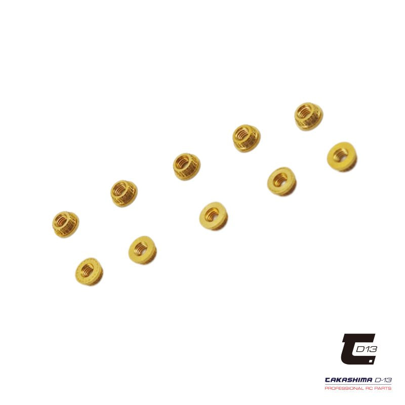 Takashima D-13 M3 Brass Inserts for Schumacher (10pcs) TKSM-109
