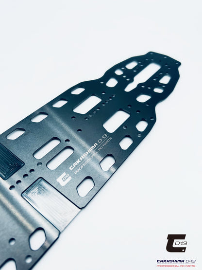 Takashima D-13 DLC Coating Black Luxury Edition 1.2mm Spring Steel Chassis for Xray X4-26