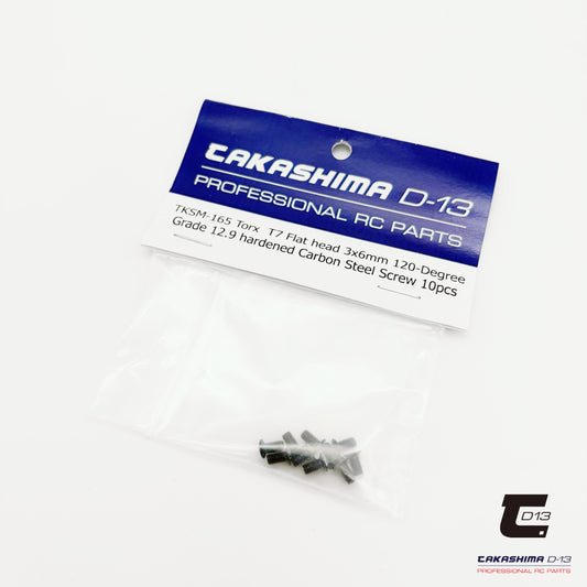 Takashima D-13 Torx T7 Flat head 120-Degree Grade 12.9 hardened Carbon Steel Screw 10pcs