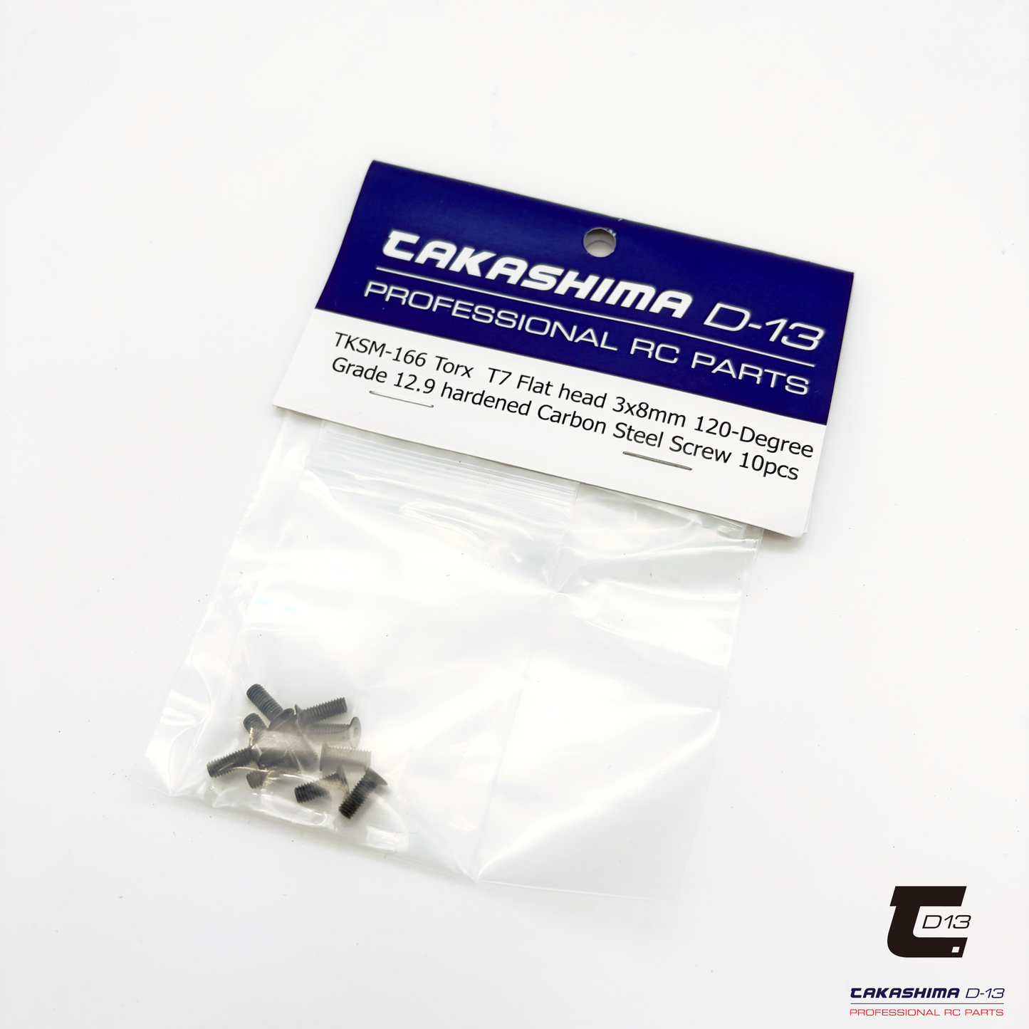 Takashima D-13 Torx T7 Flat head 120-Degree Grade 12.9 hardened Carbon Steel Screw 10pcs
