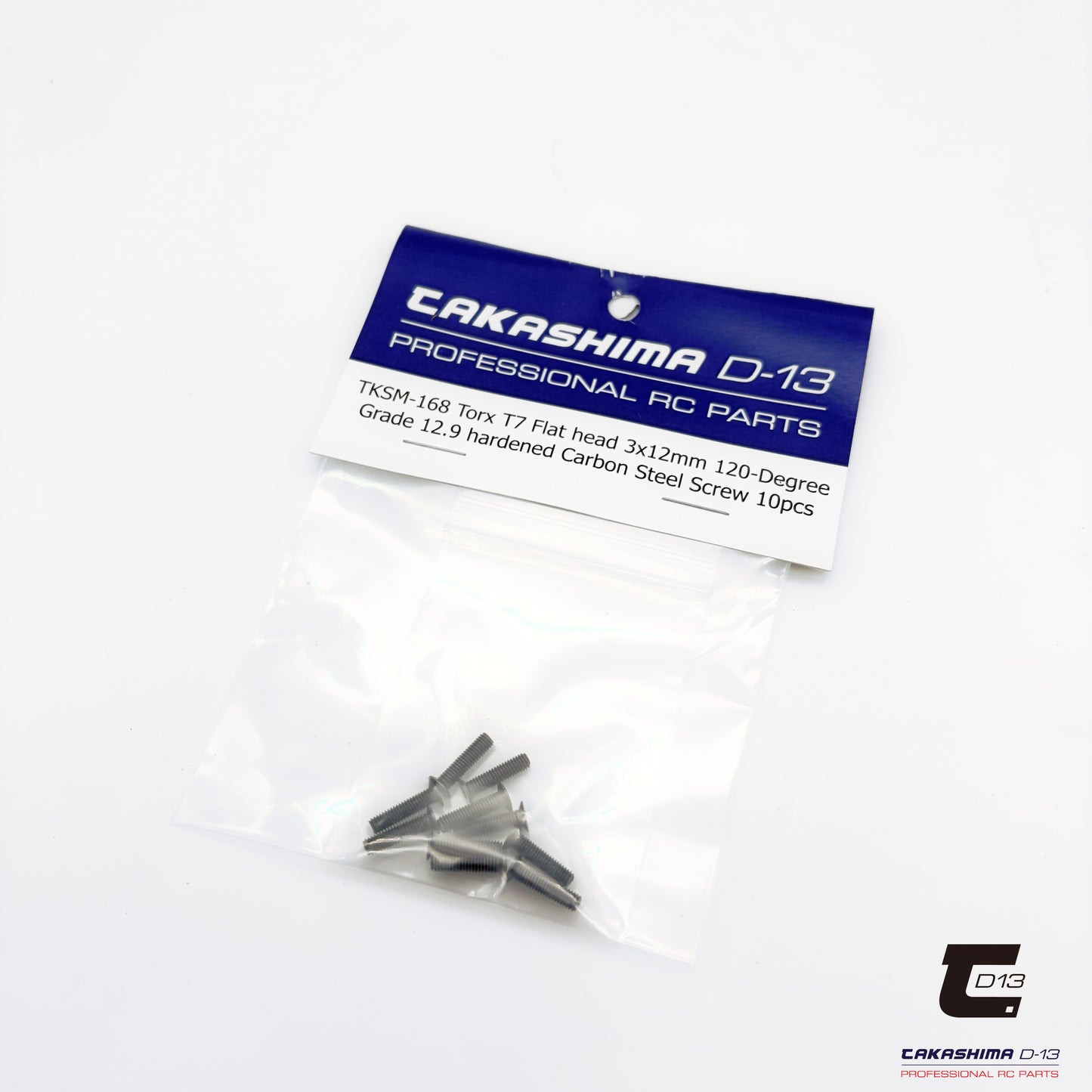 Takashima D-13 Torx T7 Flat head 120-Degree Grade 12.9 hardened Carbon Steel Screw 10pcs