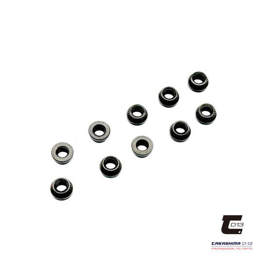 Takshima D-13 Black M3 Steel Inserts for Schumacher/RC Maker (10pcs) TKSM-254