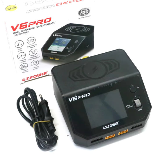 GT.POWER V6 Pro AC/DC Dual-Channel Intelligent Balance Charger Discharger 700W